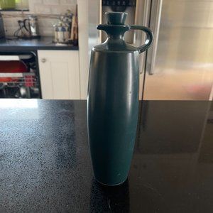 Vintage Mid Century Spectacular Green Art Pottery Vase